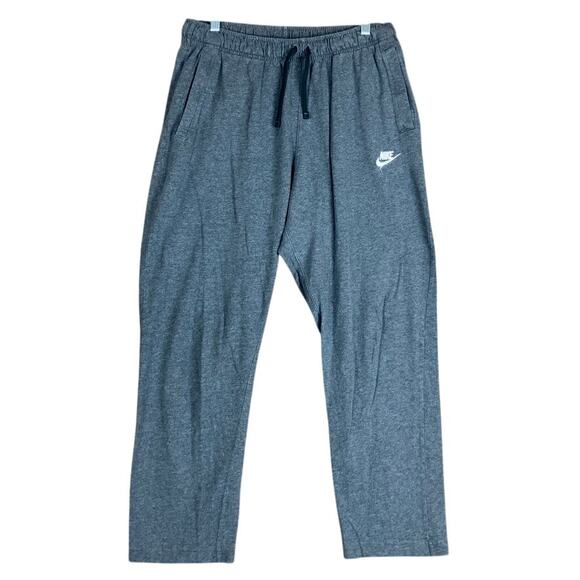Nike Mens Sweatpants Gray Pull On Drawstring Loose Fit 100% Cotton Large - Picture 1 of 11